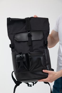 Рюкзак Roll чорний текстиль